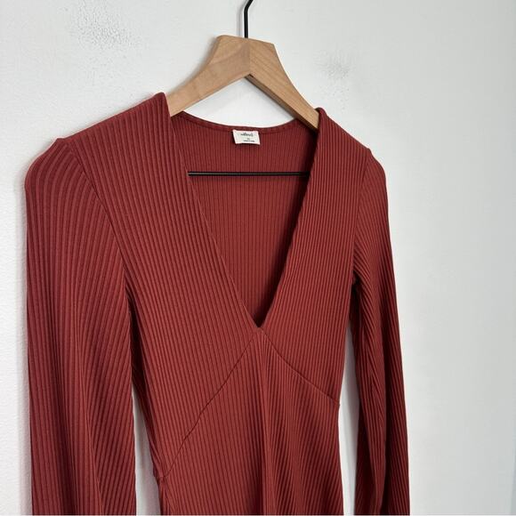 Aritzia Wilfred Jeanne Dress in Cider Gold size XS - Picture 4 of 7